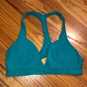 Green Racerback Sports Bra